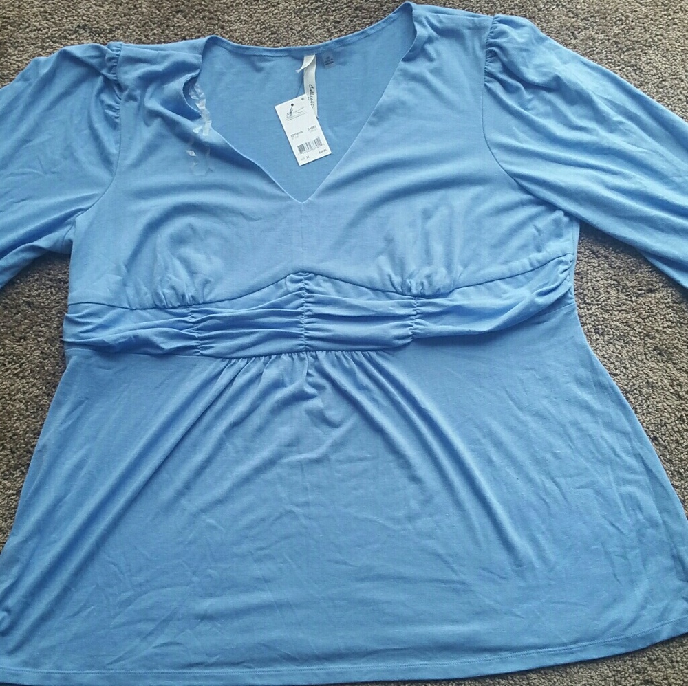 3x blue Macy's blouse